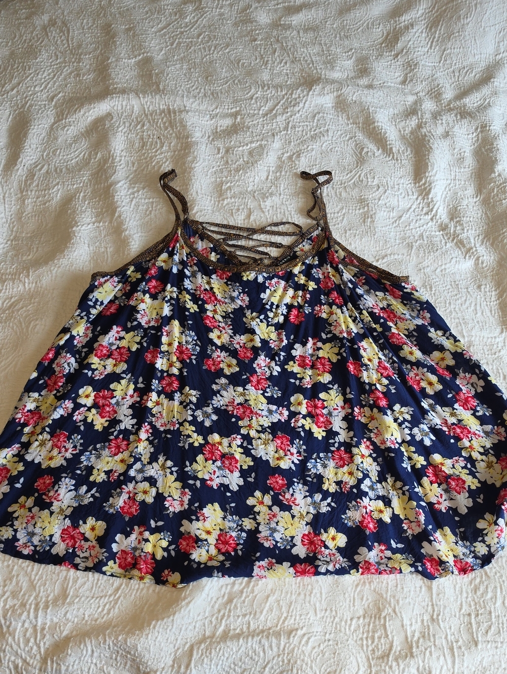 torrid Navy Floral Strappy Camisole